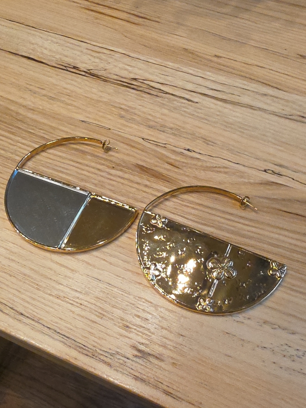 Aurelie Bidermann Bianca XL 18k Gold Plated And Mirror Hoops